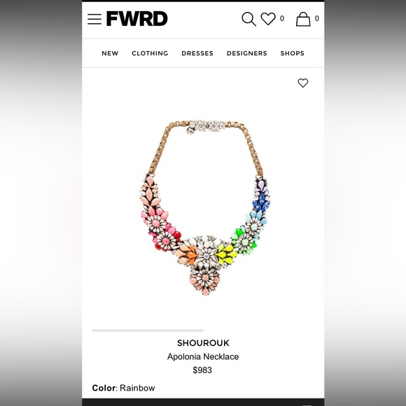 Apolonia Rainbow Floral Statement Necklace - Picture 8 of 9